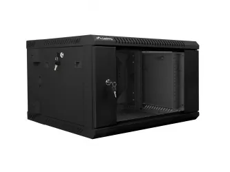 Szafa instalacyjna RACK wisząca dwusekcyjna 19'' 6U 600x600 drzwi szklane Lanberg  - czarna