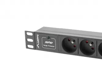 Listwa zasilająca RACK PDU LANBERG do szafy RACK 10&quot; 1U 16A 2m 3x230V PL czarna