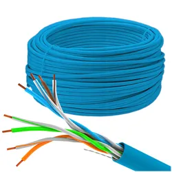 Kabel sieciowy LAN UTP ethernet skrętka RJ45 KAT-5E DRUT CCA niebieski - 20m