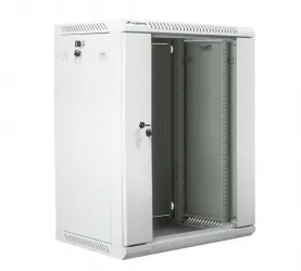 Szafa instalacyjna RACK wisząca 19'' 15U 600x450 drzwi szklane Lanberg - szara