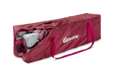 Łóżeczko turystyczne Caretero BASIC PLUS kojec + torba - różowe