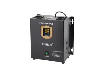 Awaryjne źródło zasilania KEMOT PROsinus-300W przetwornica z czystym przebiegiem sinusoidalnym z funkcją ładowania 12V/300W