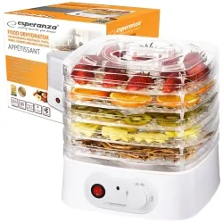 Mocna suszarka do owoców warzyw grzybów z regulacją Esperanza APPÉTISSANT 250W 