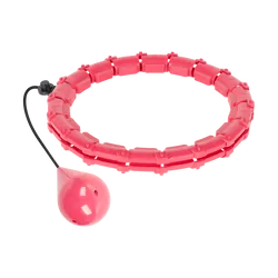 Smart Hula Hop odchudzające koło z wypustkami i obciążeniem 50cm REBEL ACTIVE - różowe