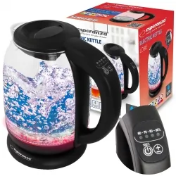 Elektryczny czajnik szklany LED z regulacją temperatury Esperanza LOIRE 1.7 L
