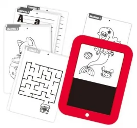Magiczny tablet tablica LED do rysowania notes znikopis MAGIC PAD 3DX9 czerwony
