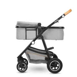 Wózek wielofunkcyjny LIONELO AMBER 2 w 1 spacerówka + gondola + torba + akcesoria - szary