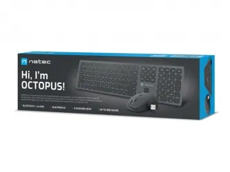 Zestaw bezprzewodowy NATEC OCTOPUS US klawiatura + mysz bluetooth 2.4GHZ aluminium