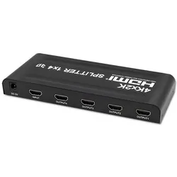 Aktywny rozdzielacz Splitter 4 x HDMI 4K x 2K Qoltec 3.4Gb/s High stability