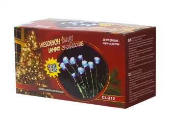Lampki ozdobne choinkowe niebieskie Led 200szt 16m