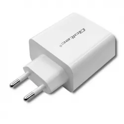 Ładowarka sieciowa Qoltec 42W 5-20V 2.4-3A USB-C PD + USB biała