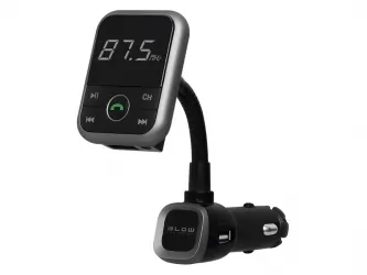 Transmiterem FM z zestawem głośnomówiącym Bluetooth 4.0 czarny + pilot