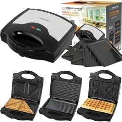 Opiekacz 3w1 ESPERANZA MUFFULETTA 700W Grill Sandwich Gofry