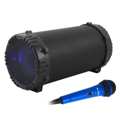 Rebeltec SoundTUBE 140 głośnik bluetooth radio MP3 SD USB AUX podświetlenie LED - czarny