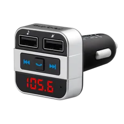 Transmiter FM samochodowy z zestawem głośnomówiącym Peiying Bluetooth 2xUSB