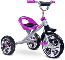 Rowerek trójkołowy dziecięcy Caretero Toyz York z pedałami - fioletowy
