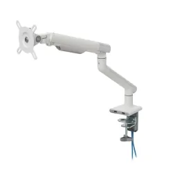 Uchwyt biurkowy gazowy do 1 monitora LED/LCD 17-32 cala + 1xUSB - ART L-19GD biały