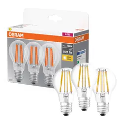 3x żarówka LED filament E27 OSRAM 11W 2700K barwa ciepła