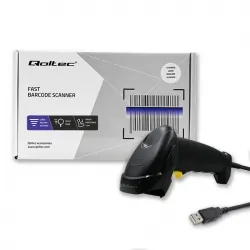Laserowy czytnik kodów kreskowych 1D Qoltec USB