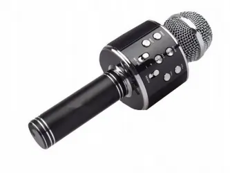 Bezprzewodowy mikrofon Bluetooth WS858 czarny karaoke 