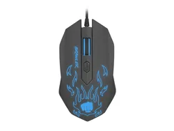 Mysz gamingowa podświetlana FURY BRAWLER + słuchawki z mikrofonem + mata