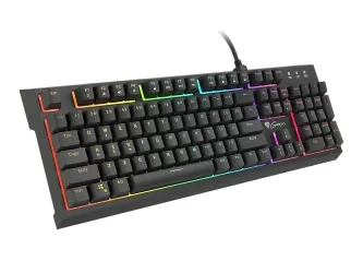 Klawiatura hybrydowa Genesis THOR 200 RGB podświetlana klawiatura + mysz + słuchawki + pad + mata gamingowa dla graczy