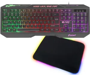 Podświetlana klawiatura dla graczy FURY HELLFIRE 2 + podświetlana mata
