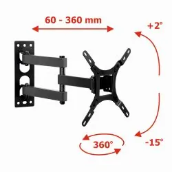 Uchwyt do telewizora LCD/LED 17-42 cala 25KG AR-57A ART regulacja pion poziom wieszak