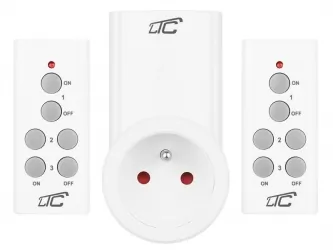 Gniazdo sieciowe sterowane pilotem LTC gniazdo zdalnie sterowane + 2x pilot