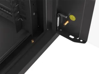 Szafa instalacyjna RACK wisząca 19&#039;&#039; 15U 570x450 drzwi szklane szybki montaż Lanberg (flat pack) - czarna