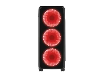 OBUDOWA GENESIS TITAN 750 RED MIDI TOWER Z OKNEM, REG. OBR., USB 3.0, BEZ PSU