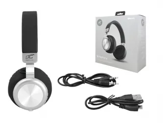 Słuchawki bezprzewodowe bluetooth LTC SYMPHONY mikrofon FM SD AUX - czarne