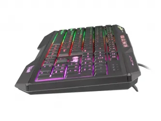 Podświetlana klawiatura dla graczy FURY HELLFIRE 2 + pad + mata