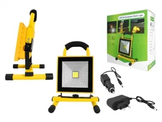 Przenośna lampa robocza LED LTC 30W IP44 akumulator 4x2.2Ah 6000K 230V/12V samochodowa zewnętrzna