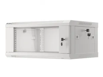Szafa instalacyjna RACK V2 wisząca 19&#039;&#039; 4U 600x450 drzwi szklane Lanberg  - szara