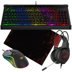 Klawiatura gamingowa podświetlana Dareu LK145 Rainbow słuchawki mata mysz dla graczy