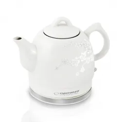 Elektryczny czajnik ceramiczny Esperanza CERAMIC ALAMERE 1,2L nadruk biały