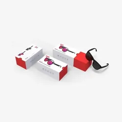 Okulary przeciwsłoneczne Bluetooth XO E6 UV400 nylonowe z mikrofonem czarno-czerwone