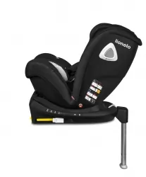 Fotelik samochodowy przód tył LIONELO BRAAM 0-36 KG ISOFIX + noga - kolor czarny