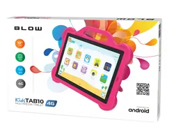 Tablet edukacyjny dla dzieci BLOW KidsTAB10 10'' 4G 4/64GB różowy   etui