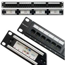 Patch panel do szafy RACK 19&quot; Qoltec  24 porty kat.6 UTP