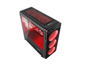 Obudowa GENESIS IRID 300 RED MIDI TOWER Z OKNEM, REG. OBR., USB 3.0, BEZ PSU