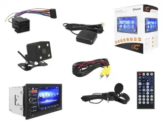 Stacja multimedialna LTC AVX5000GPS 7" Mirror link FM AUX microSD USB Bluetooth GPS pilot + kamera cofania mikrofon