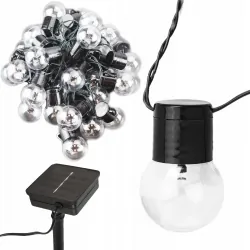 Girlanda świetlna solarna 30 LED G40 6,5 m + panel solarny