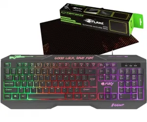 Podświetlana klawiatura dla graczy gamingowa FURY HELLFIRE 2 + mata