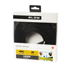 Kabel HDMI męski 4K 3D Blow CLASSIC płaski 5m pozłacany