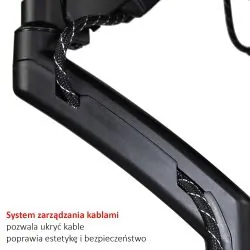 Uchwyt gazowy biurkowy do dwóch monitorów LED/LCD 13-27 cala