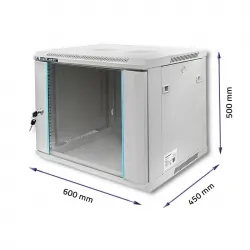 Szafa instalacyjna RACK Qoltec 19&#039;&#039; 9U 600 x 500 x 450 - szara