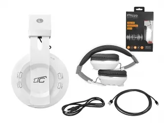 Słuchawki bluetooth LTC MIZZO mikrofon FM SD AUX - białe