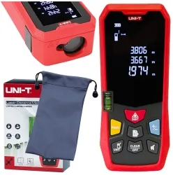 Miernik dalmierz laserowy LM50  50 metrów zasilany baterią + baterie + etui